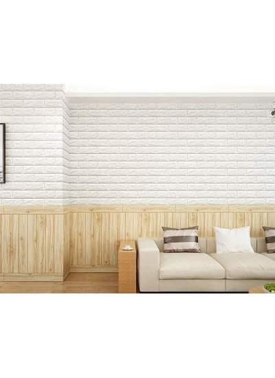 Beyaz Koridor Duvar Kaplama 6,5mm Kendinden Yapışkanlı Panel