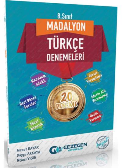 Gezegen Yayınları 8. Sınıf 20'li Türkçe Madalyon Denemeleri1